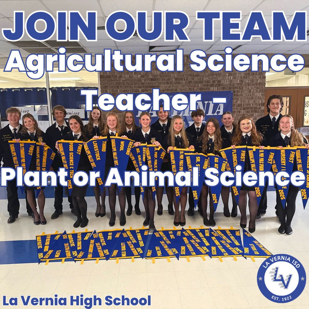 Join our team - Agricultural Science Teacher - Plant or Animal Science