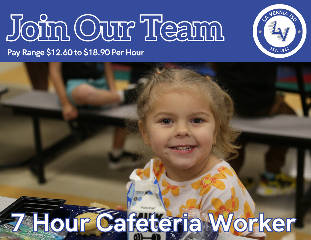 Join Our Team - 7 hour Cafeteria Worker