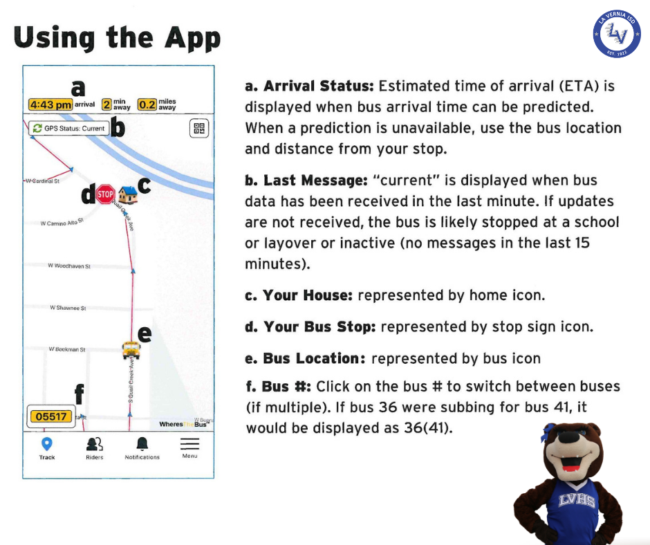 Wheres the Bus using the app