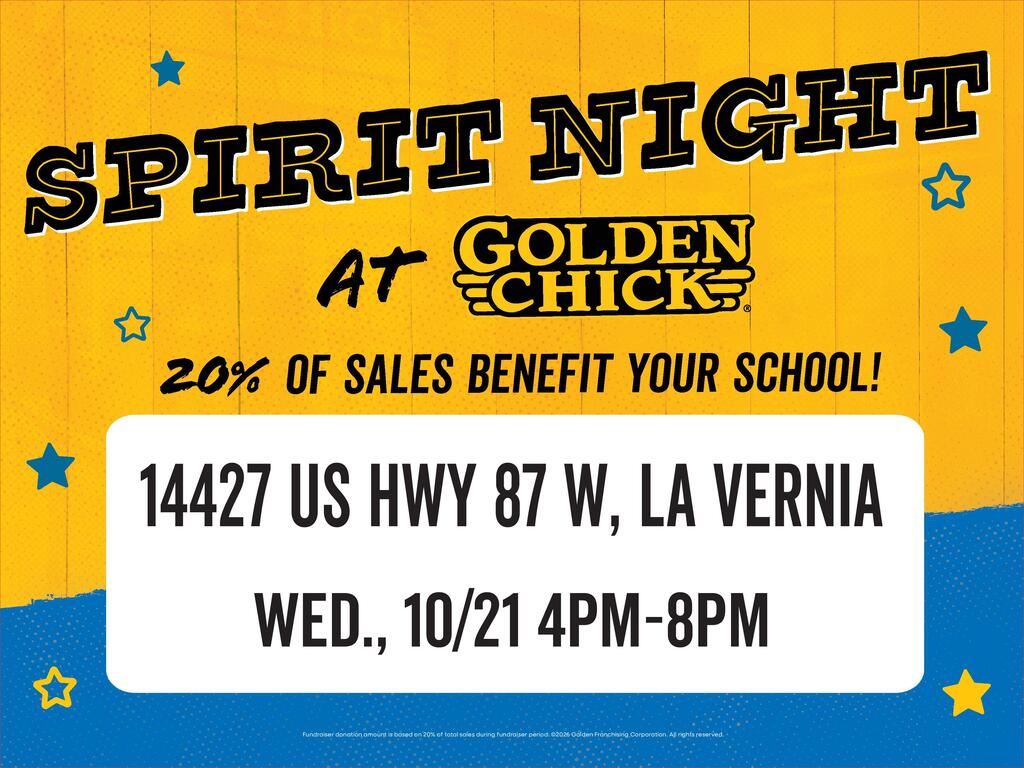 Golden Chick Spirit Night October 21 2026