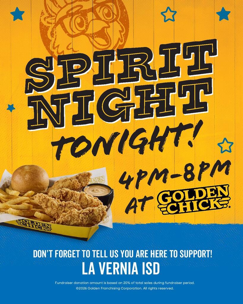 Golden Chick Spirit Night Tonight!