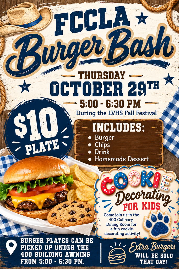 FCCLA Burger Bash - October 29th  from 5-6:30pm