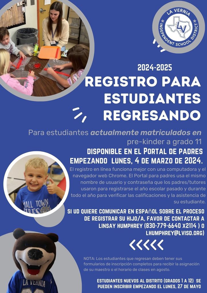 registro para estudiantes regresando