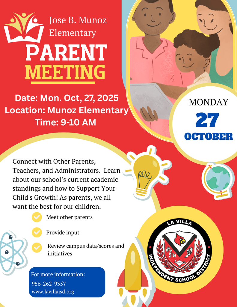 Munoz Elementary Parent Meeting Posting