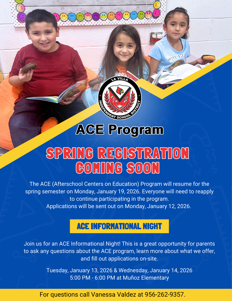 We are excited to announce that ACE will resume for the spring semester on Monday, January 19, 2026