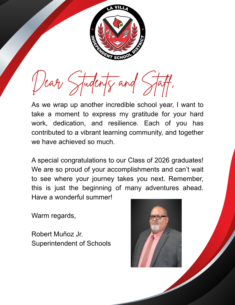 Superintendents message