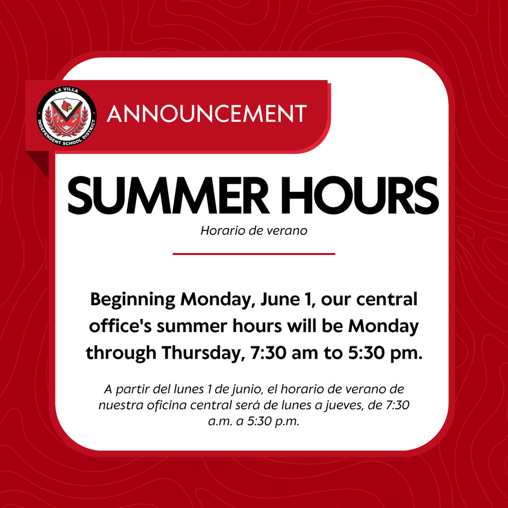 summer hours announcement