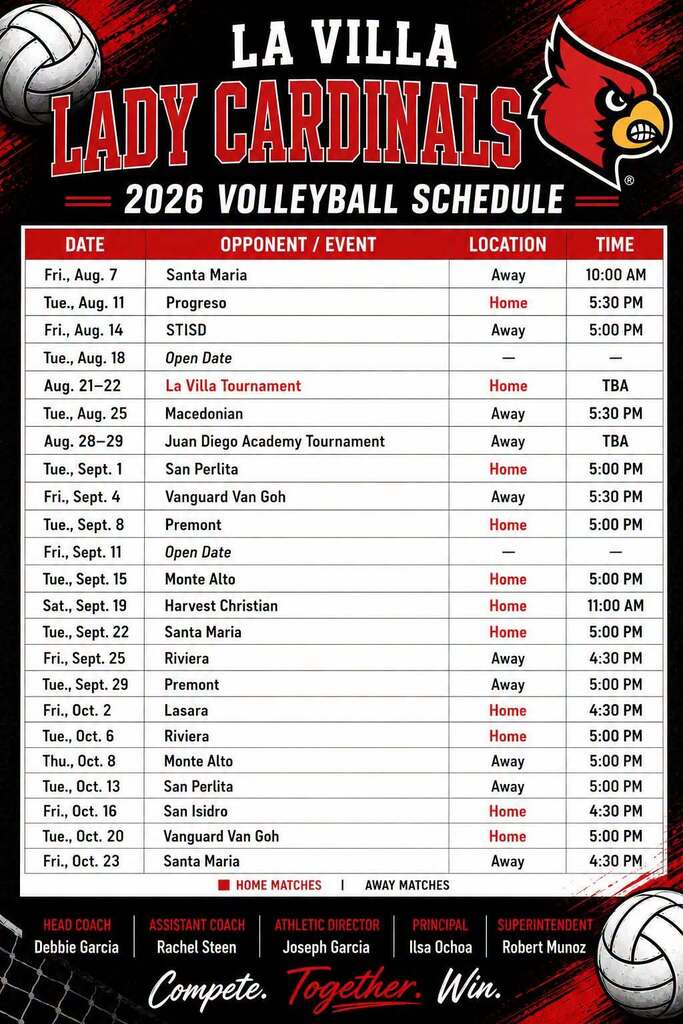 volleyball schedule