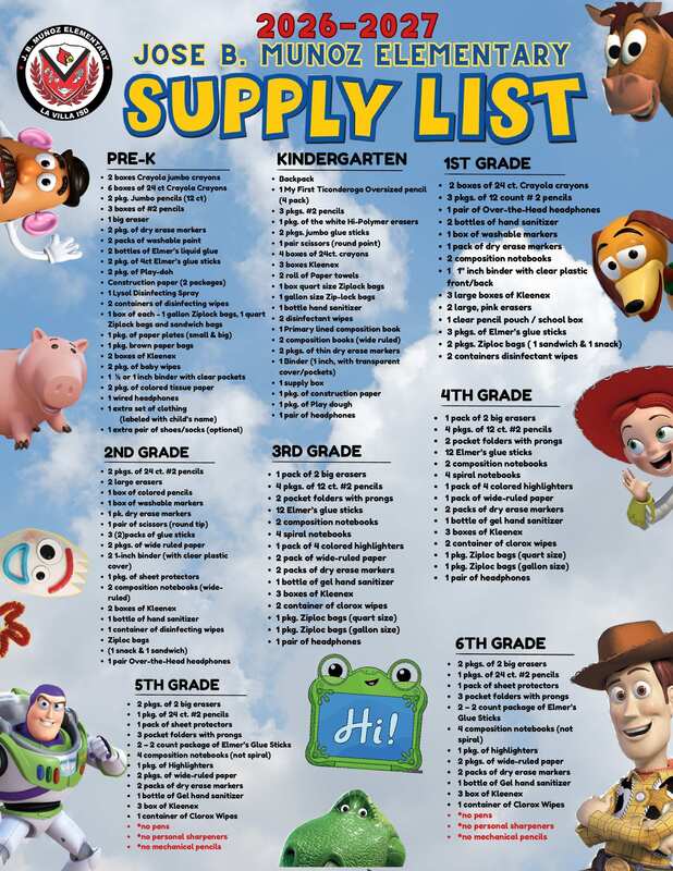 supply list