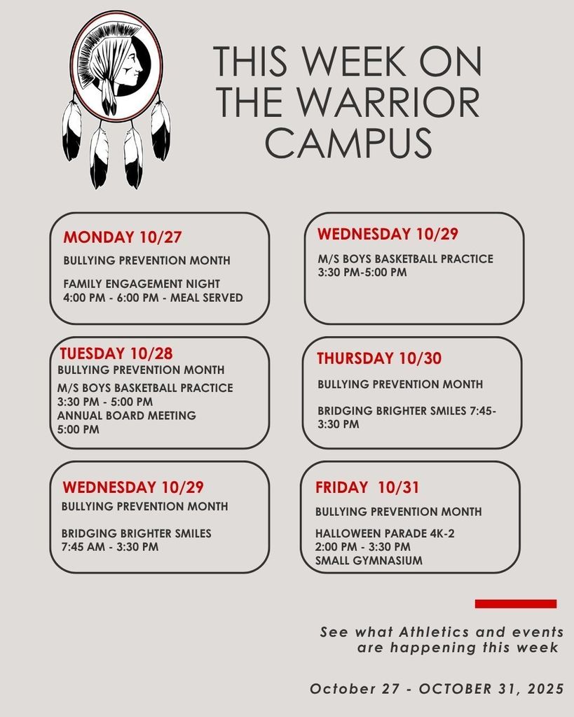Warrior Campus Week Events 10 27 10 31