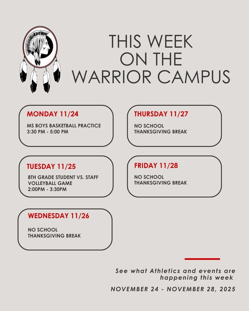Warrior Campus Week Events Week of 11 24 11 28