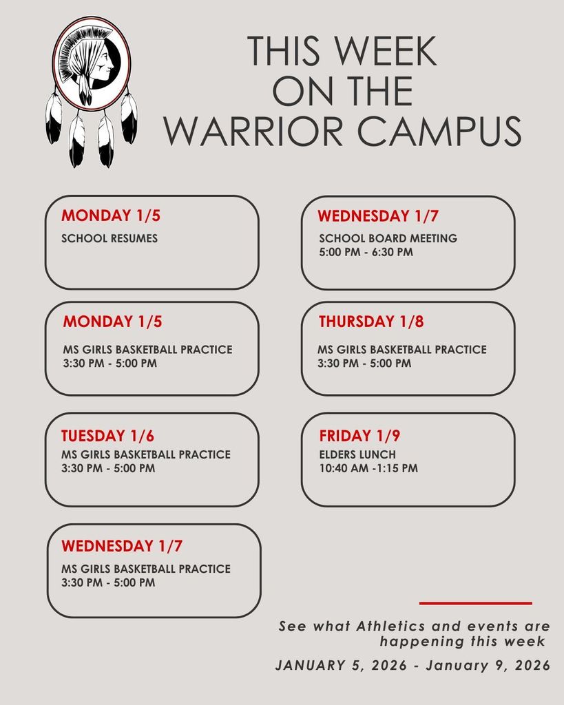 Warrior Campus Week Events Week of 1 5 1 9