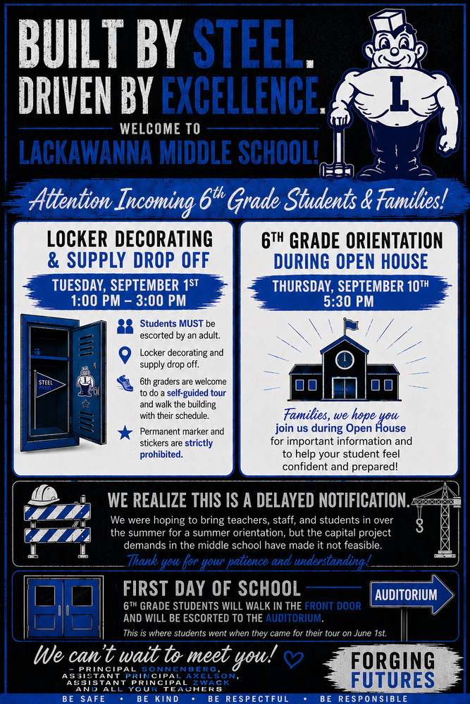flyer about orientation and supply drop off, info in story