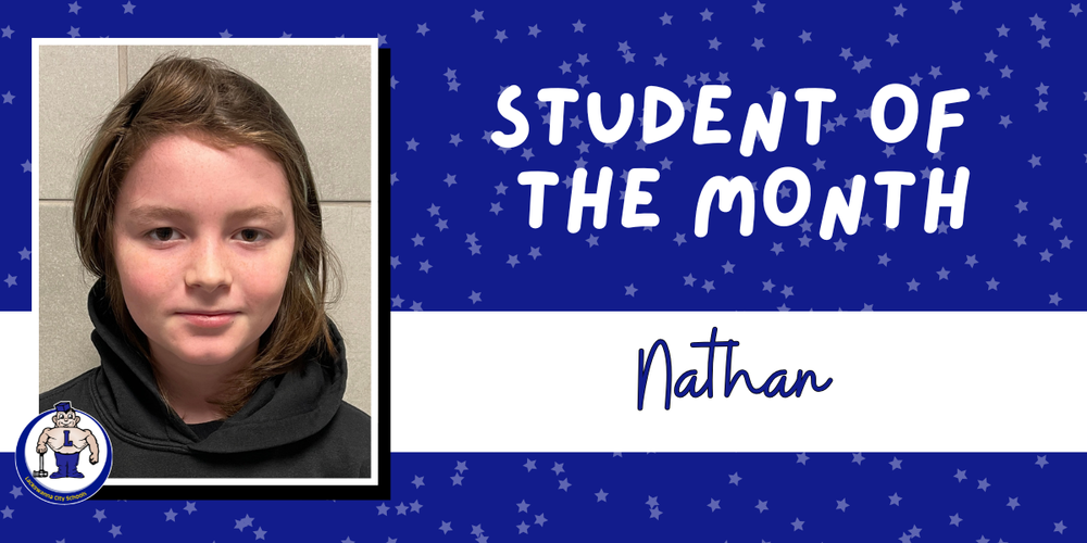 Student of the Month: Nathan graphic