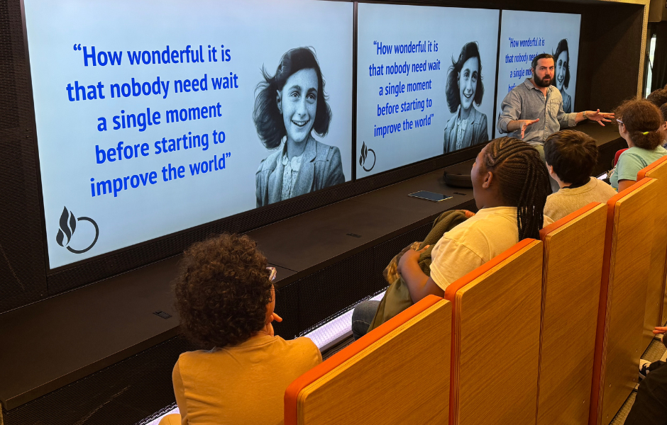 Students learn at Mobile Museum of Tolerance.