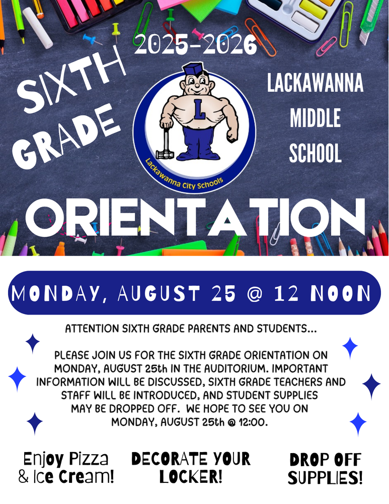 6th grade orientation flyer