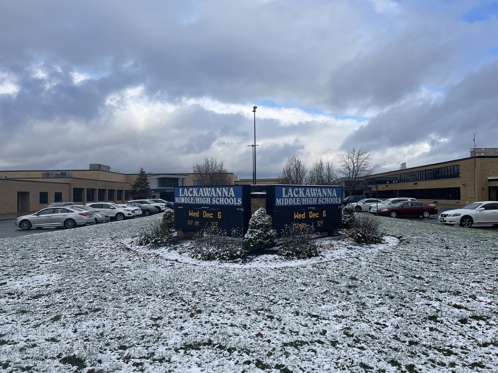 Snowy entrance of LHS/LMS