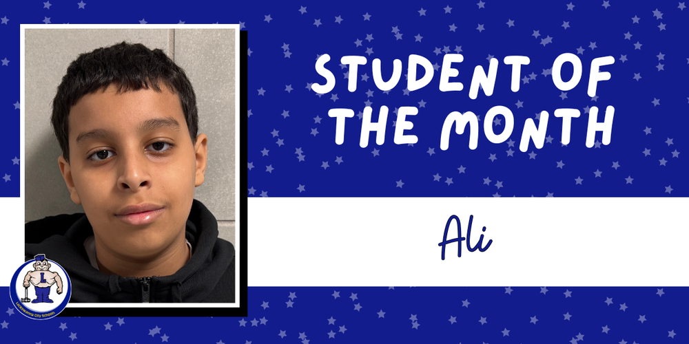 Student of the Month: Ali graphic