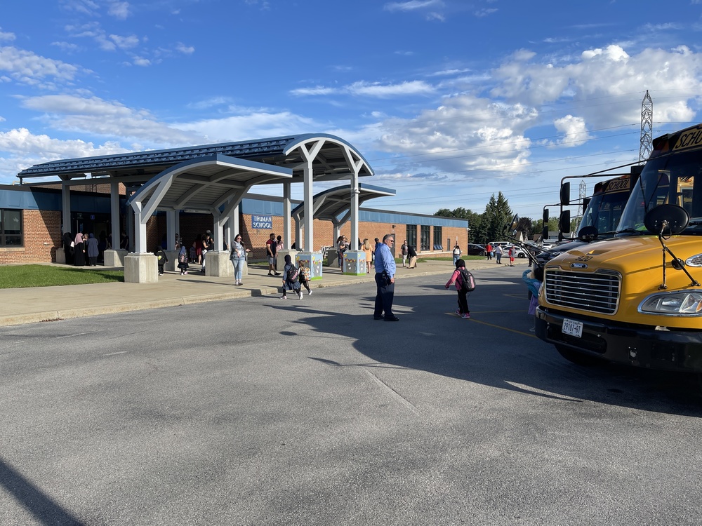 Students enter Truman Elementary