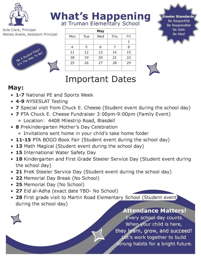 What's Happening at Truman in May flyer