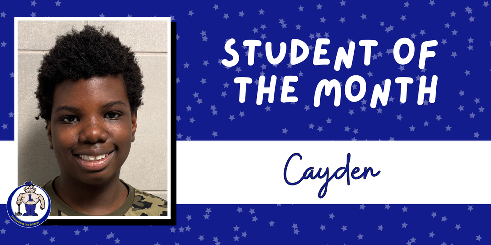 Student of the Month: Cayden graphic