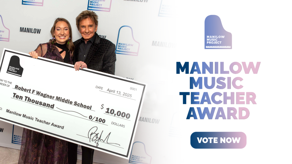 Manilow Music Teacher Award Contest graphic
