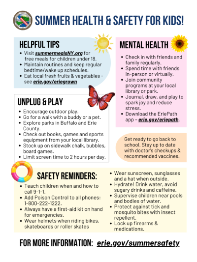 Summer Health and Safety flyer