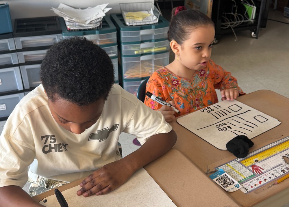 2nd graders learn math strategies.