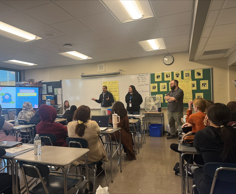 Guidance team talks with high schoolers