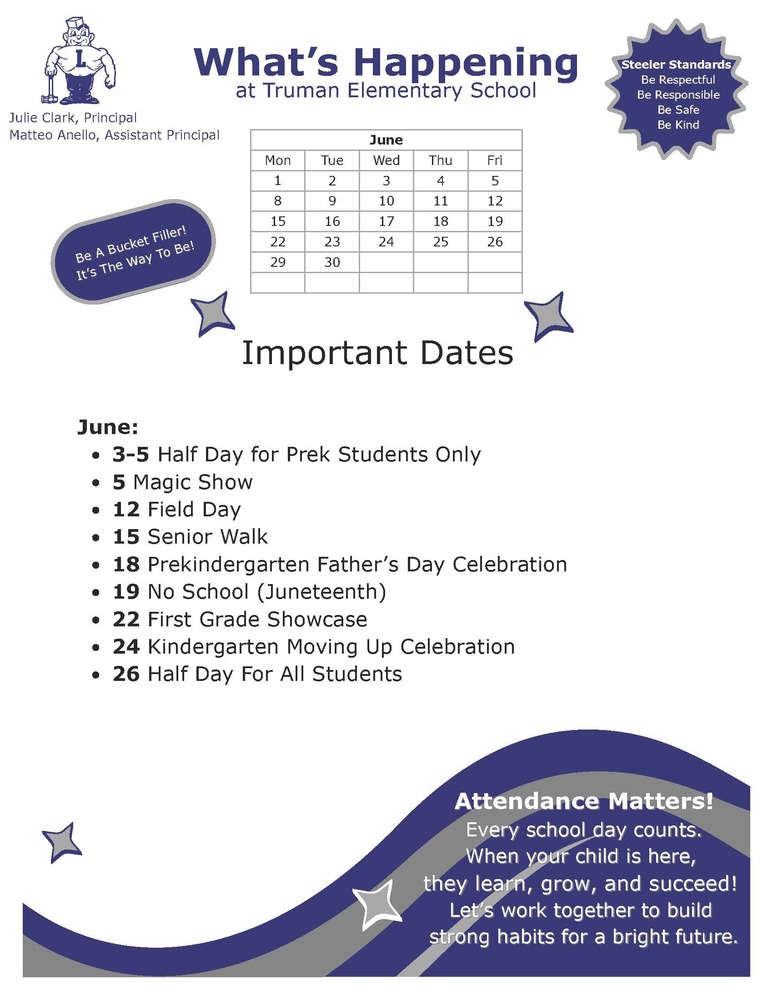 What's Happening at Truman in June flyer