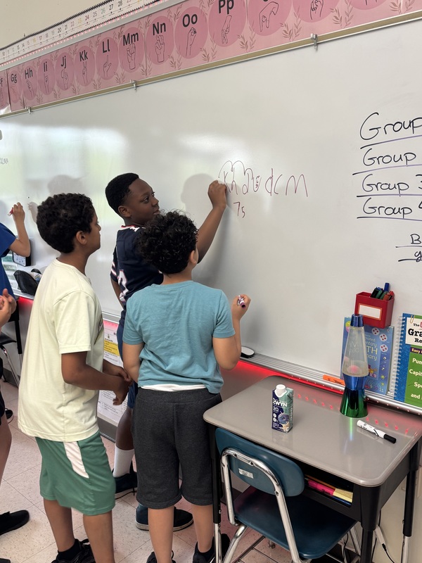 Students learn in class.