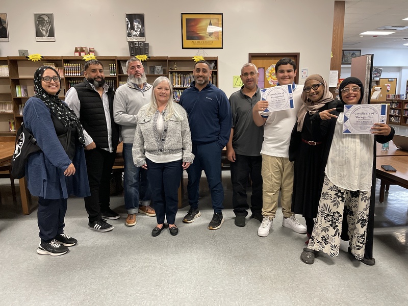 BOE poses with LMS students