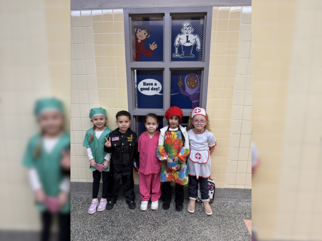 Students dress up as their future careers.