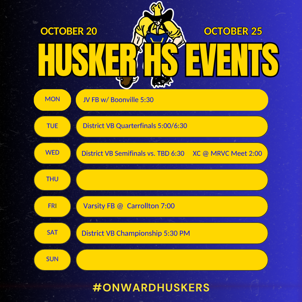 HS WA events 10/20-25