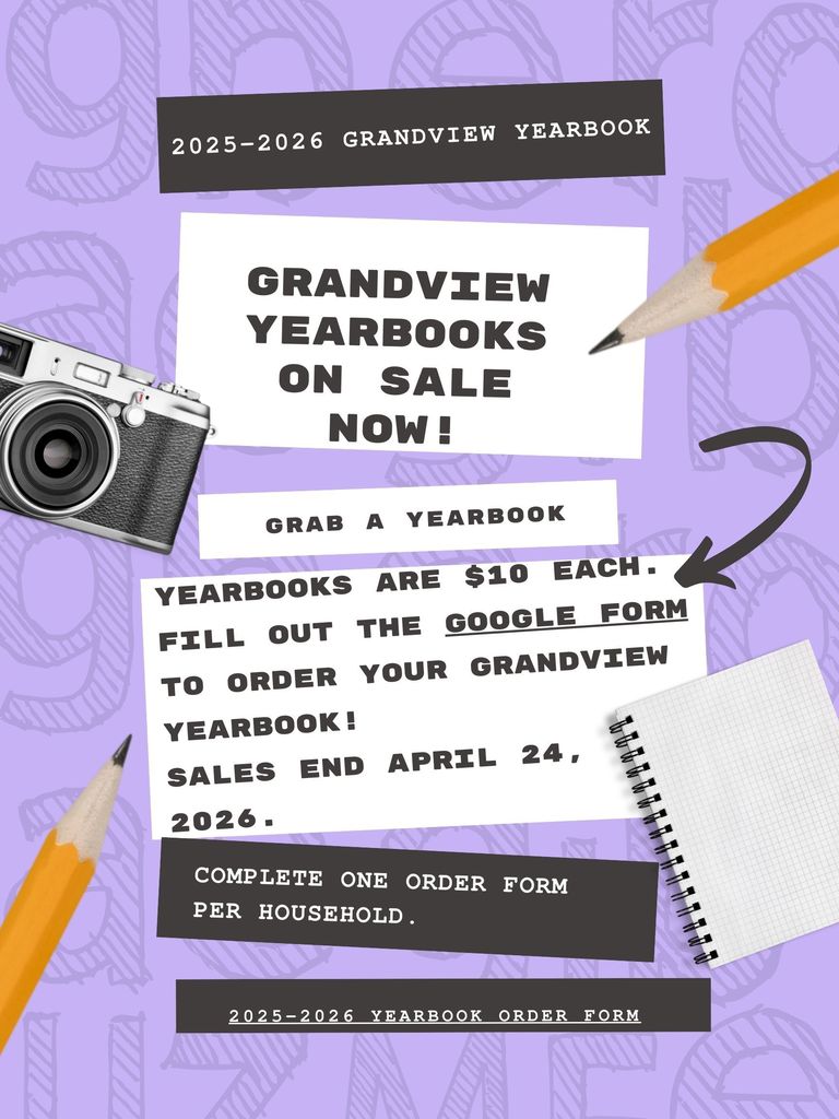 Grandview Yearbook Flyer
