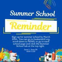 Reminder for Summer School Sign-Up
