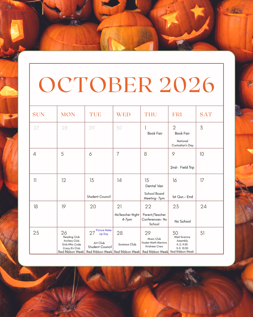 GV- October Calendar