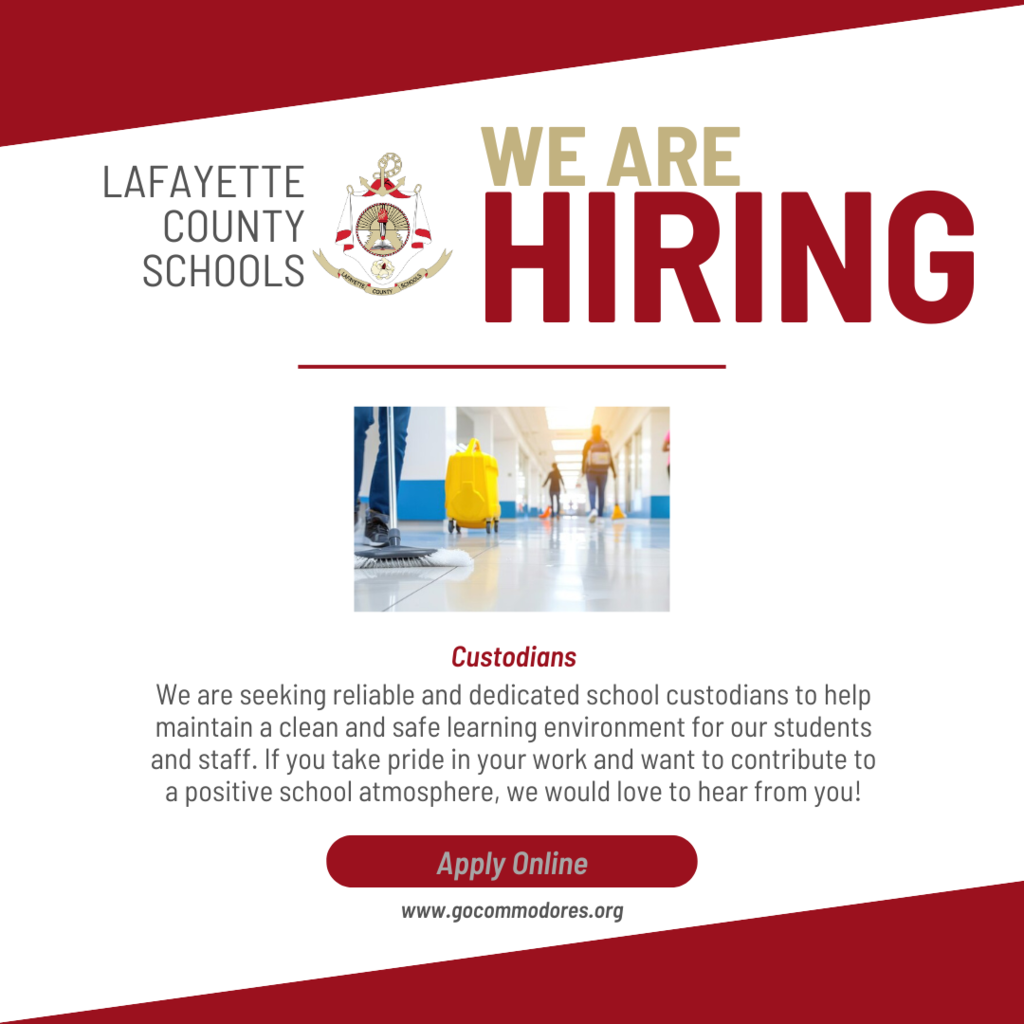 Custodian 2024 Now Hiring