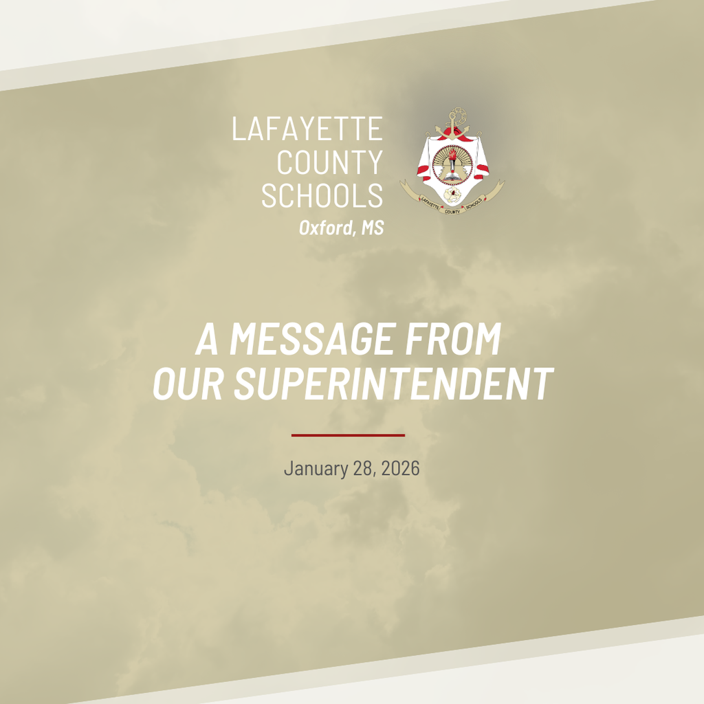 Message from Superintendent