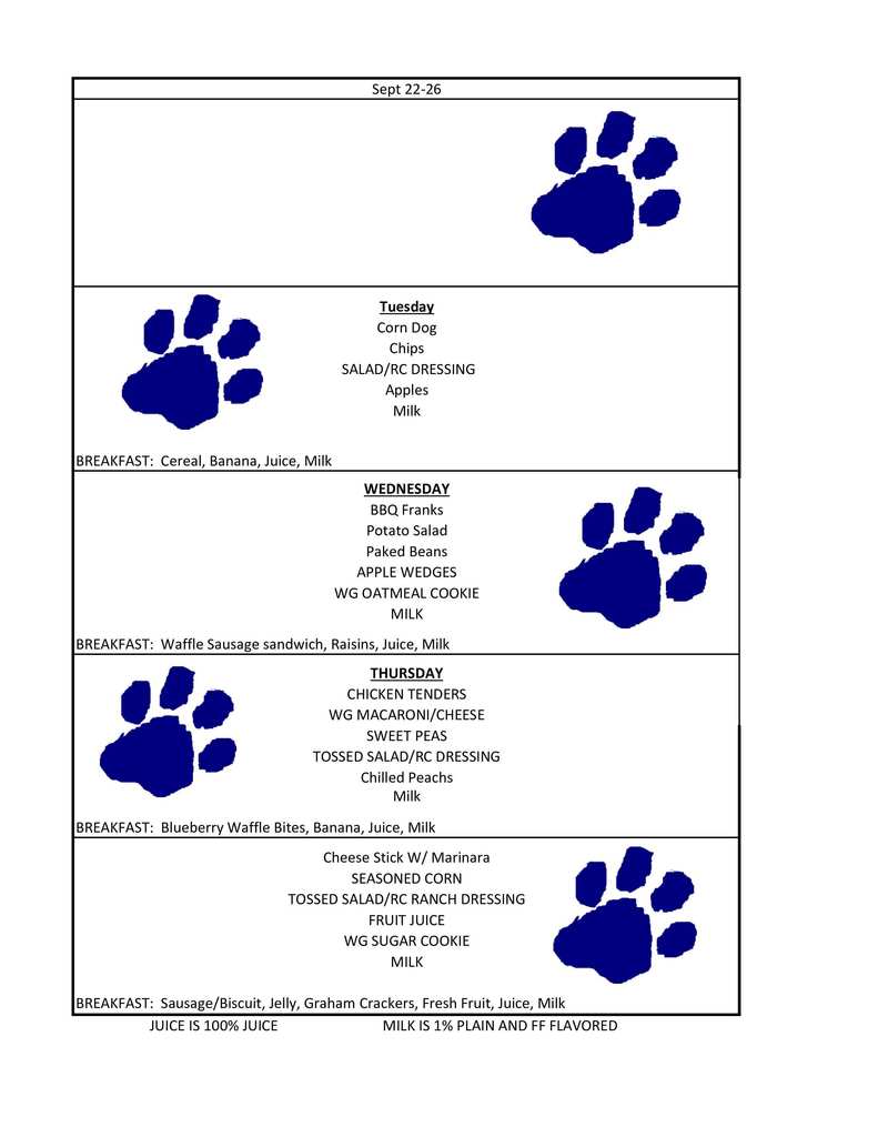 Elementary Lunch Template WEEK 5 JT Sept 22-26