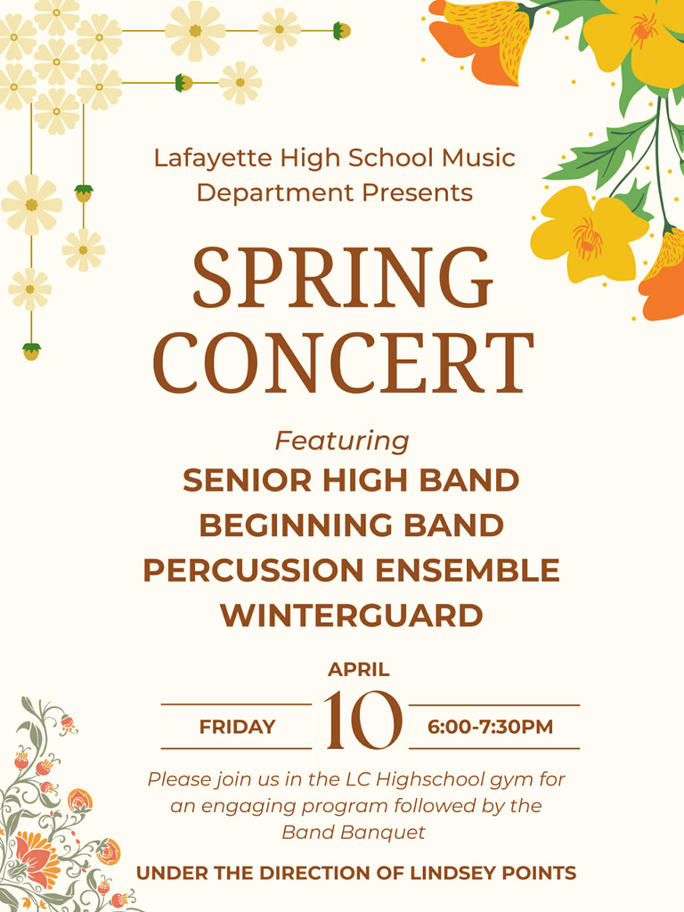 Spring Concert April 10th