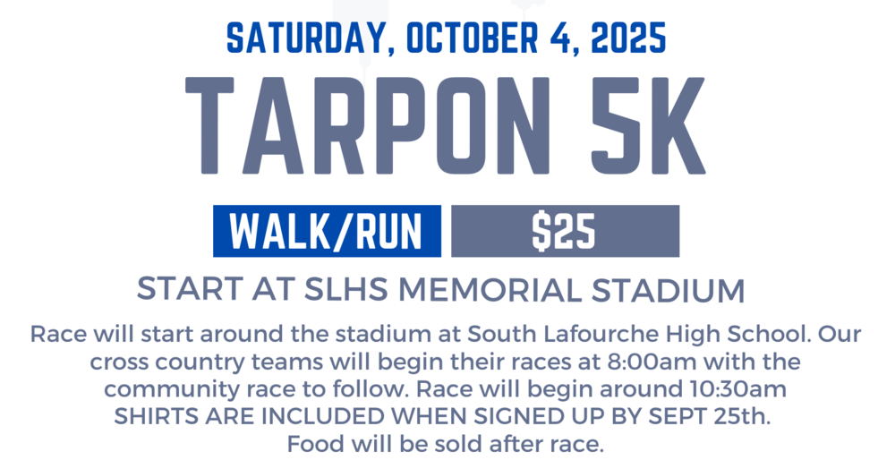 SLHS Tarpon 5K flyer