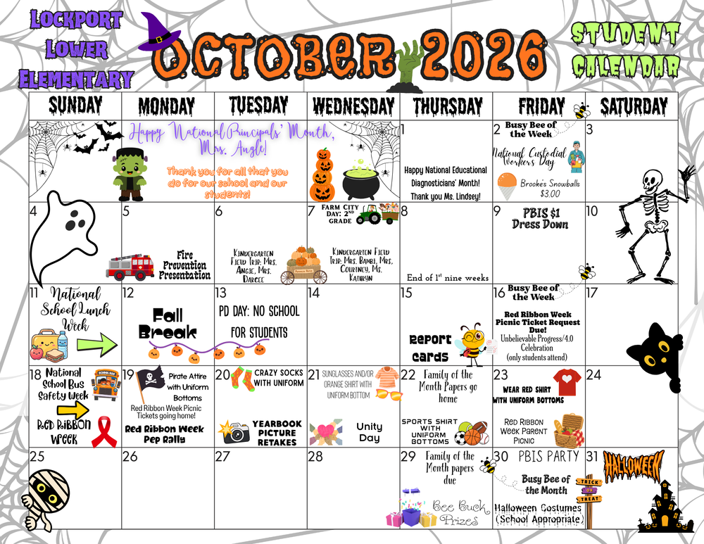 October Calendar