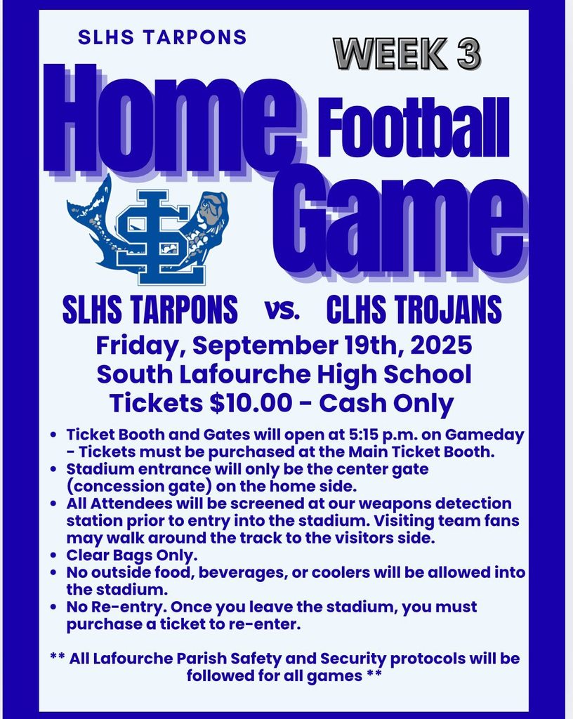 Wk 3 Home Game flyer