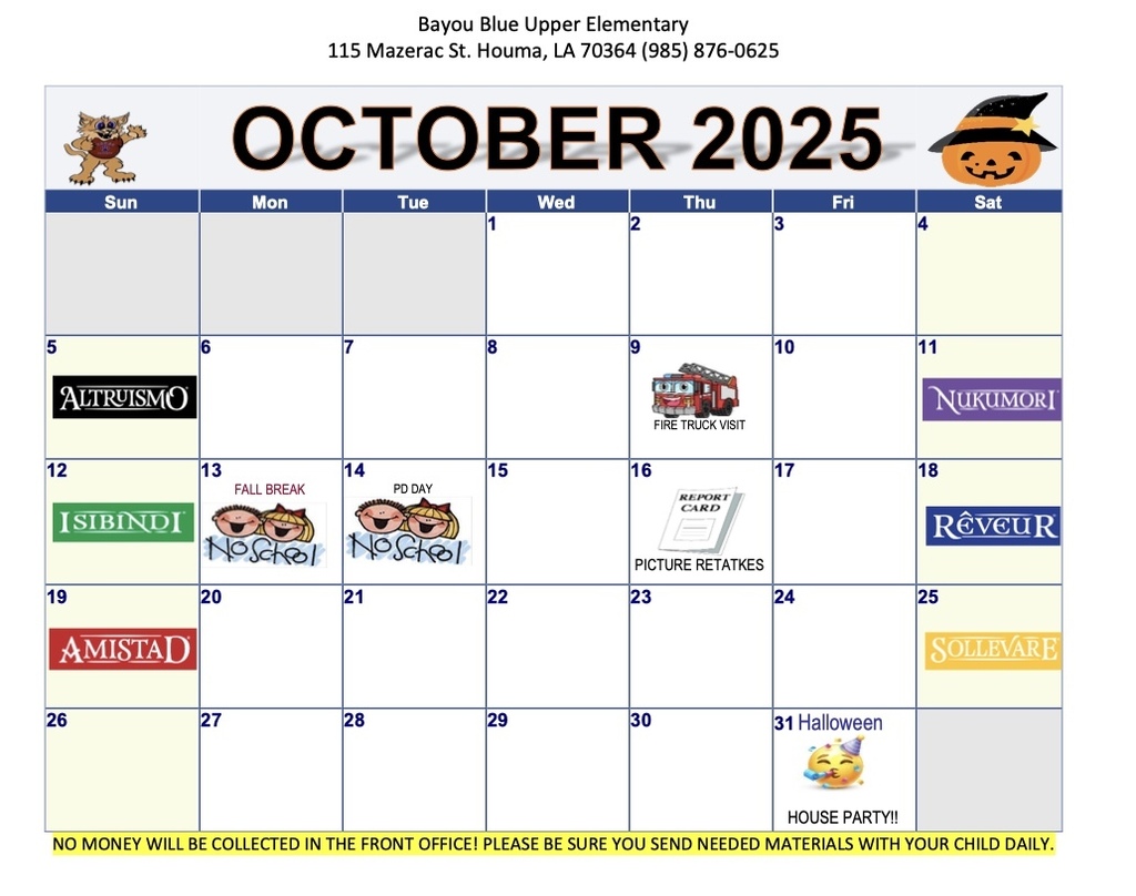 October Calendar