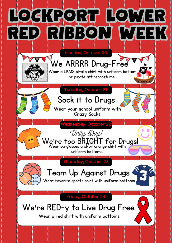 Lockport Lower Red Ribbon Week Flyer