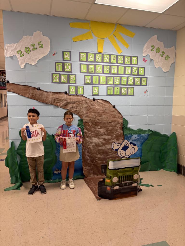 Picture of second grade contest winners.