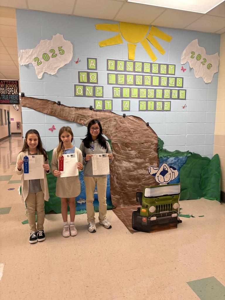 Picture of fifth grade contest winners.