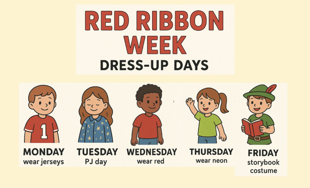 Red Ribbon Dress Up Days