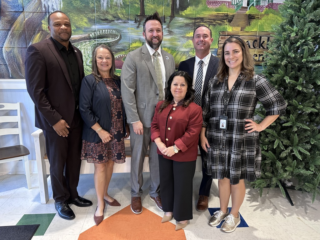 State and parish education leaders visiting the Early Childhood Microcenter at Chackbay Elementary School.